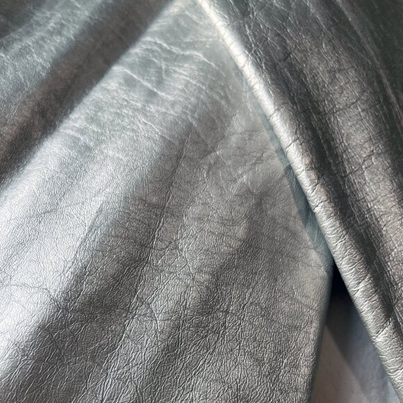 Salvatore Ferragamo Silver Leather Pants, Size 12, Never worn, Soft & Buttery - Picture 5 of 8